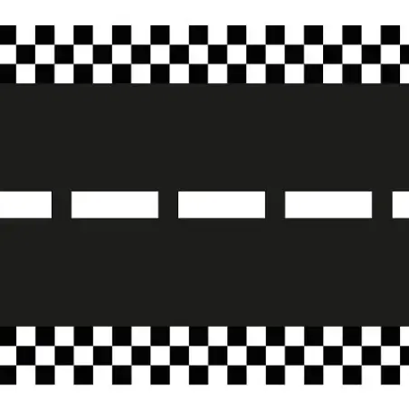 PartyDeco Tischläufer Race Track 40x500 cm – Rennbahn Partydeko