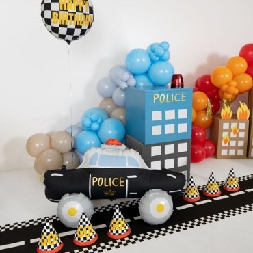 PartyDeco Race Track Table Runner 40x500 cm – Racing Party Decoration