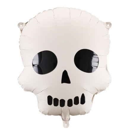 PartyDeco Skull Foil Balloon 36x41 cm – Halloween Party Balloon