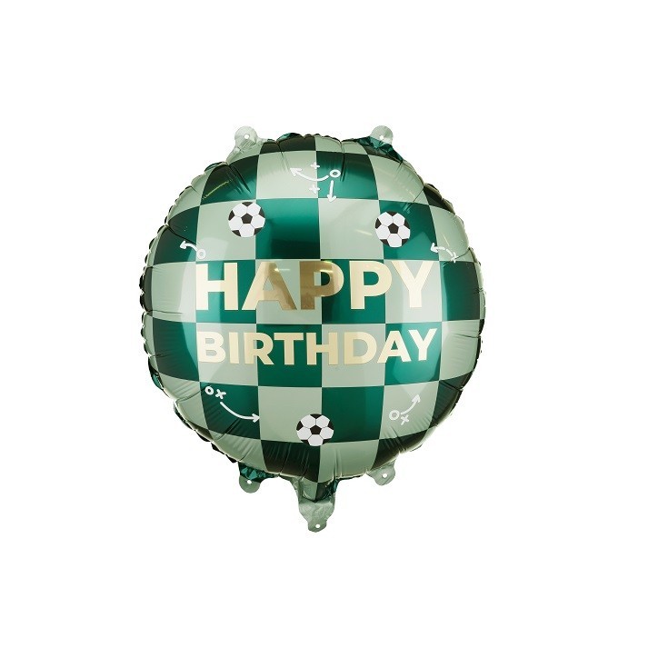 PartyDeco Happy Birthday Folienballon Fussball 35 cm – Geburtstagsdeko PartyDeco Happy Birthday Folienballon Fussball 35 cm – Geburtstagsdeko