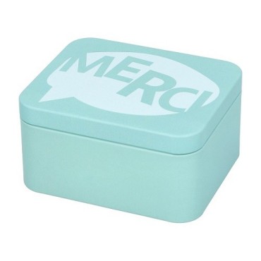Birkmann Geschenkdose Merci – Mintgrün, Metalldose 10x12x6 cm