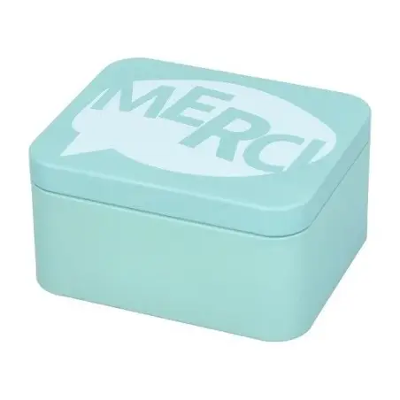 Birkmann Geschenkdose Merci – Mintgrün, Metalldose 10x12x6 cm