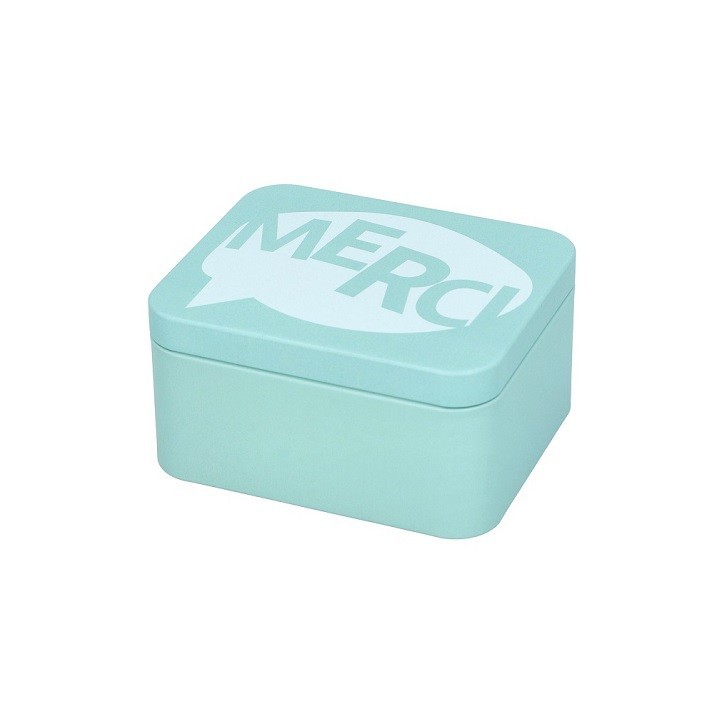 Birkmann Geschenkdose Merci – Mintgrün, Metalldose 10x12x6 cm
