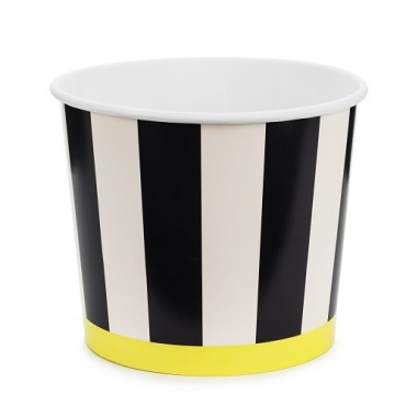 PartyDeco Snack Buckets Stripes – 2 pcs Snack Cups, 14 cm