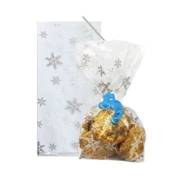 Anniversary House Snowflake Cello Beutel 20 Stück – 12.5x28.5 cm Weihnachtsverpackung