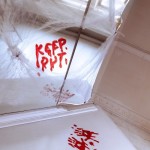 PartyDeco Halloween Keep Out Gel-Window Sticker
