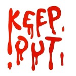 PartyDeco Halloween Keep Out Gel-Window Sticker