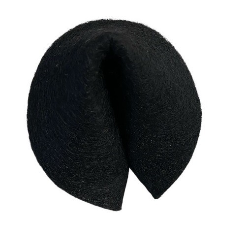 Felt Fortune Cookie Black, 1 pcs