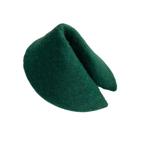 Felt Fortune Cookie Green, 1 pcs