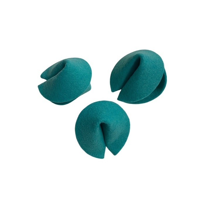 Felt Fortune Cookie Turquoise – Fresh Gift & Table Decoration Switzerland Felt Fortune Cookie Turquoise – Fresh Gift & Table Decoration Switzerland