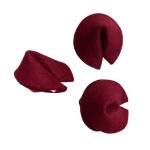 Felt Fortune Cookie Red, 1 pcs