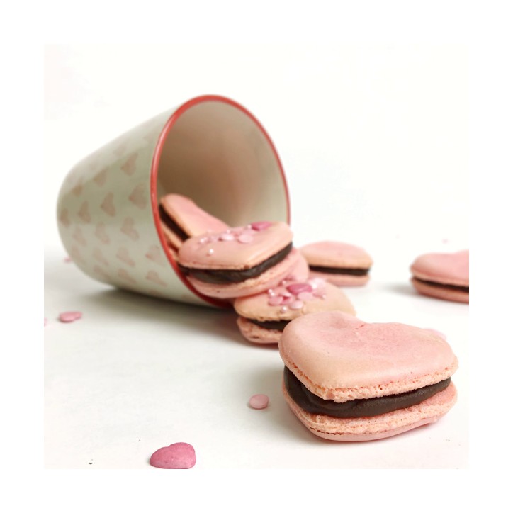 Silikomart Herz-Macarons Backmatte – Silikonmatte für perfekte Macarons