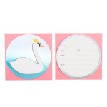 My Little Day Invitation Cards Swan, 8 pcs