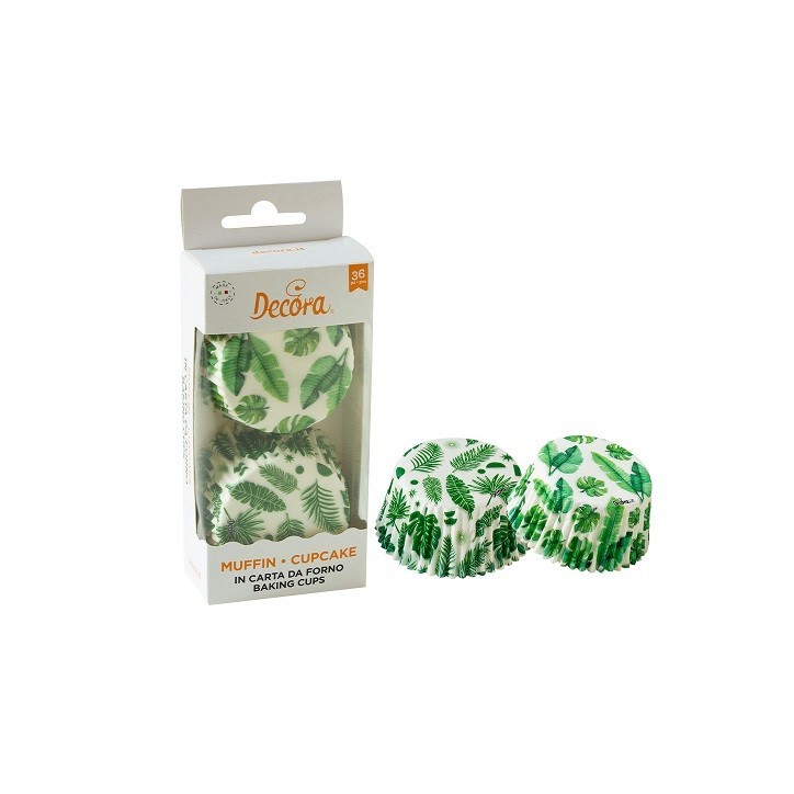 Decora Cupcake Förmchen Tropical Leaves – 36 Stück Muffin Backförmchen Ø 50 mm Decora Cupcake Förmchen Tropical Leaves – 36 Stück Muffin Backförmchen Ø 50 mm
