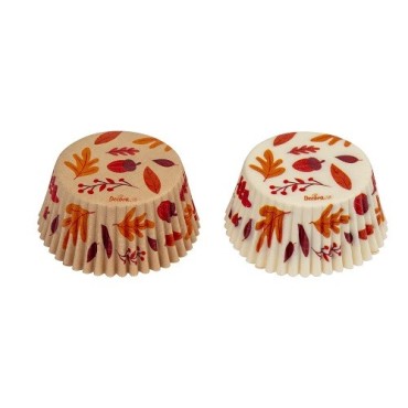 Decora Cupcake Förmchen Herbstlaub – 36 Stück Muffin Förmchen Ø 50 mm
