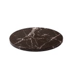 12mm Round Cake Board Black Marble, 30cm