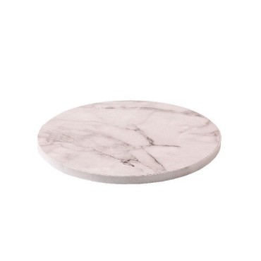 White Marble Cake Board round 30 cm – disposable Cakedrum 12mm
