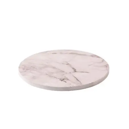 White Marble Cake Board round 30 cm – disposable Cakedrum 12mm