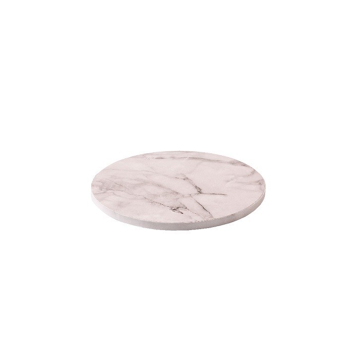 Tortenplatte White Marble rund 30 cm – Einweg Cakeboard 12 mm