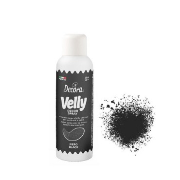 Decora Velly Samtspray Schwarz 100ml – Edler Samteffekt für Desserts