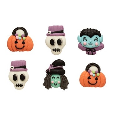 Decora Horror Sugar Decorations – Halloween Figures 6 pcs