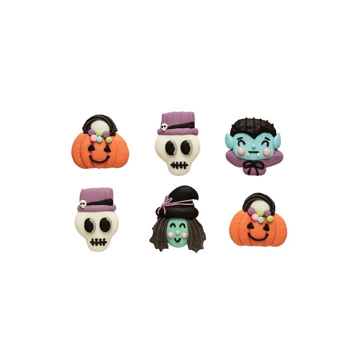 Decora Horror Sugar Decorations – Halloween Figures 6 pcs