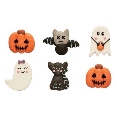 Decora Mr & Mrs Ghost Zuckerdekor – Halloween Figuren 6 Stück