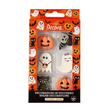 Decora Mr & Mrs Ghost Sugar Decorations – Halloween Figures 6 pcs