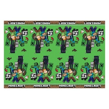 Procos Minecraft Table Cover 120x180 cm – Party Decoration for Gamers
