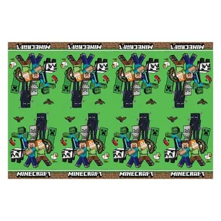 Procos Minecraft Table Cover 120x180 cm – Party Decoration for Gamers