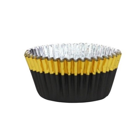 PME Cupcake Cases Black with Gold Trim, 30 pcs – Elegant Baking Cups