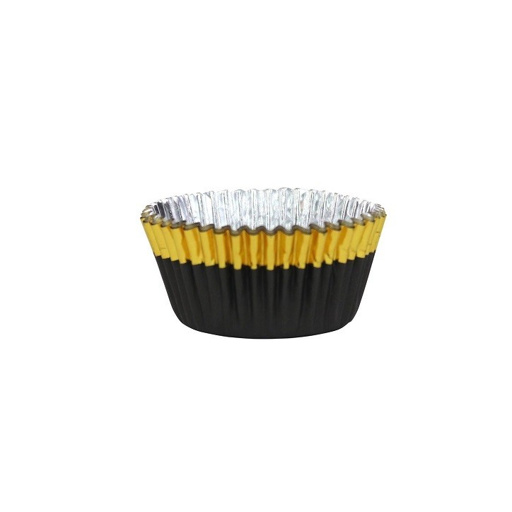 PME Cupcake Cases Black with Gold Trim, 30 pcs – Elegant Baking Cups