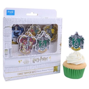 PME Harry Potter Hogwarts Crests Toppers – 15 Cupcake Picks