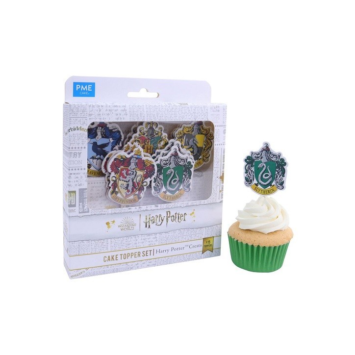 PME Harry Potter Hogwarts Crests Topper – 15 Stück Cupcake Dekoration