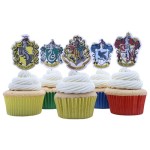 PME Harry Potter Hogwarts Crests Cake Topper, 15 Stück