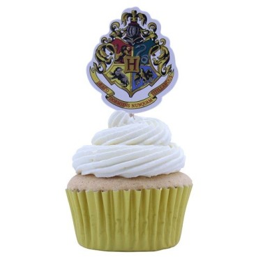 PME Harry Potter Hogwarts Crests Toppers – 15 Cupcake Picks