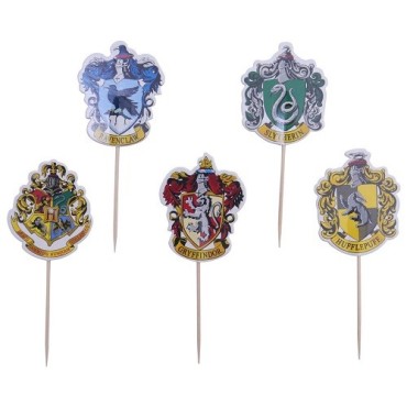 PME Harry Potter Hogwarts Crests Toppers – 15 Cupcake Picks