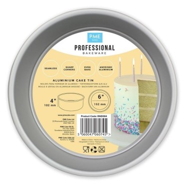 PME Runde Kuchenform 15x10 cm – Extra tiefe Aluminium Backform