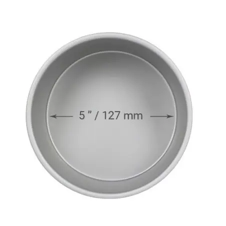 PME Aluminium Backform rund 12x10 cm – Extra tiefe Tortenform