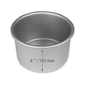 PME Aluminium Backform rund 12x10 cm – Extra tiefe Tortenform