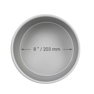 PME Aluminium Backform rund 20x10 cm – Extra tiefe Tortenform