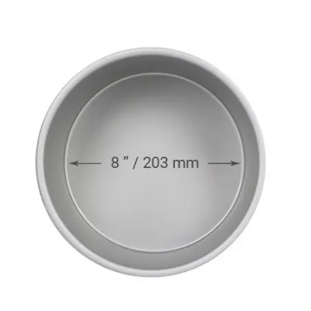 PME Aluminium Backform rund 20x10 cm – Extra tiefe Tortenform
