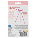 PME Pink Ribbon Bow Toppers, 8 pcs