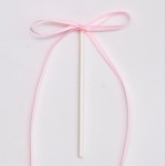 PME Light Pink Ribbon Bow Toppers, 8 pcs