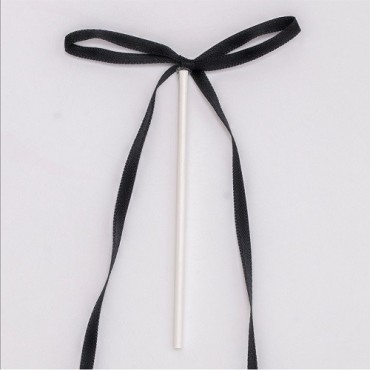 PME Satin Schleifen Cake Toppers Schwarz – 8 Stück elegante Tortendeko