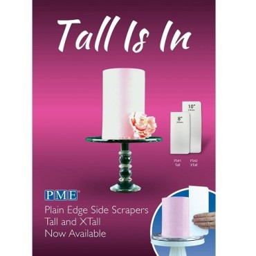 PME Plain Edge Side Scraper 20cm – Cake Edge Smoother for Buttercream, Ganache & Fondant