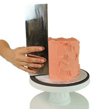 PME Stainless Steel Side Scraper Extra Tall 250 x 88 mm – Cake Smoother for Sharp Edges