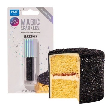 PME Magic Sparkles Black Onyx 3g – Edible Vegan Glitter for Cakes, Cupcakes & Cookies