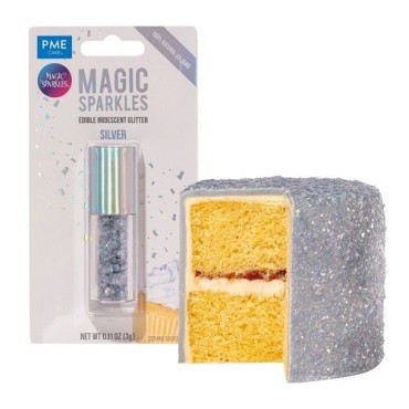 PME Magic Sparkles Silver 3g – Edible Glitter for Elegant Cakes & Desserts