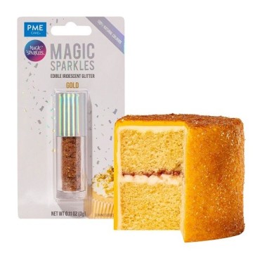 PME Magic Sparkles Gold 3g – Essbarer Glitter für luxuriöse Kuchen & Desserts